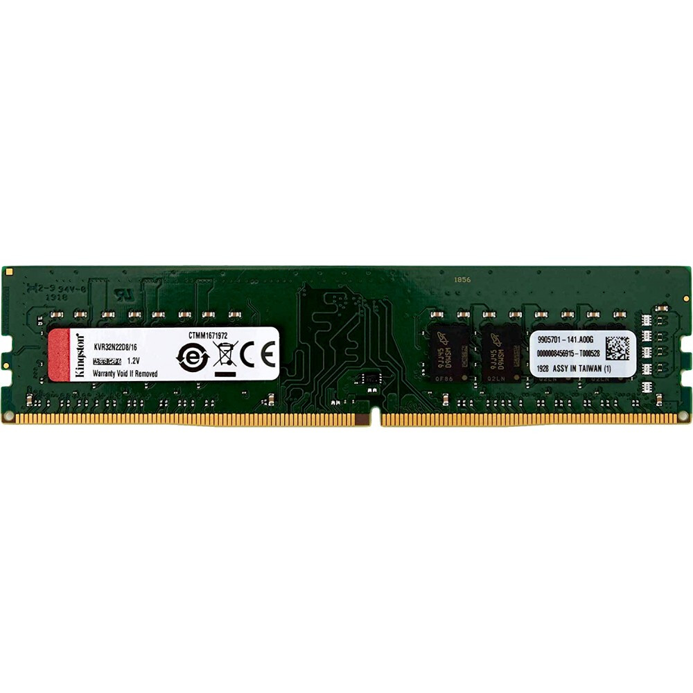 Mémoire vive 16GB DDR4 3200MHz Kingston (KVR32N22D8/16)