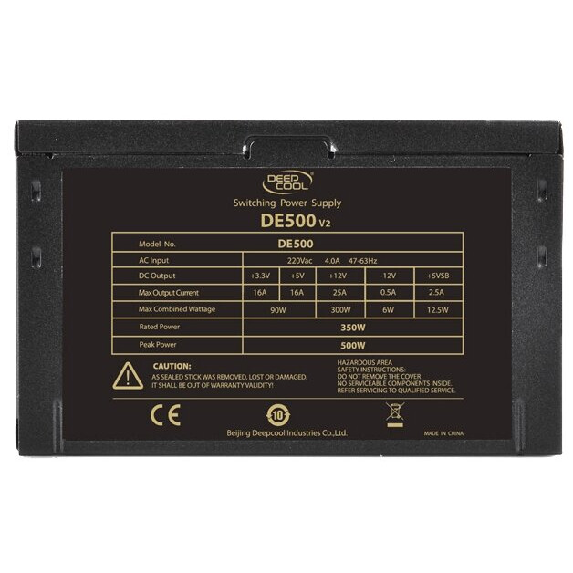 Barošanas bloks 500W DeepCool DE500 V2 - DP-DE500US-PH - foto 4