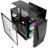 Datoru korpuss Powercase Alisio Micro X2B Black (PC_CAMIB_L2)