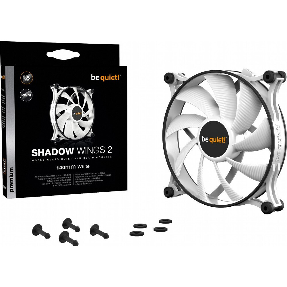 Ventilateur de boîtier Be Quiet Shadow Wings 2 140mm PWM White - BL091 - photo 5