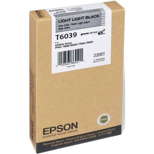 cartouche Epson C13T603900 Light Light Black