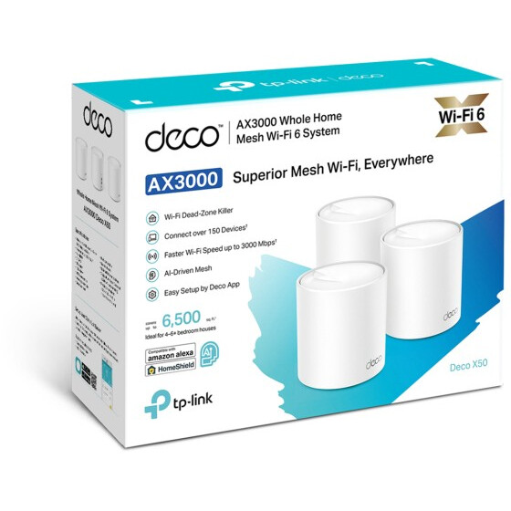 Režģtīkla sistēma TP-Link Deco X50 (3 pcs.) - Deco X50(3-pack) - foto 3