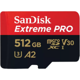 Atmiņas kartes 512Gb MicroSD SanDisk Extreme Pro (SDSQXCD-512G-GN6MA)
